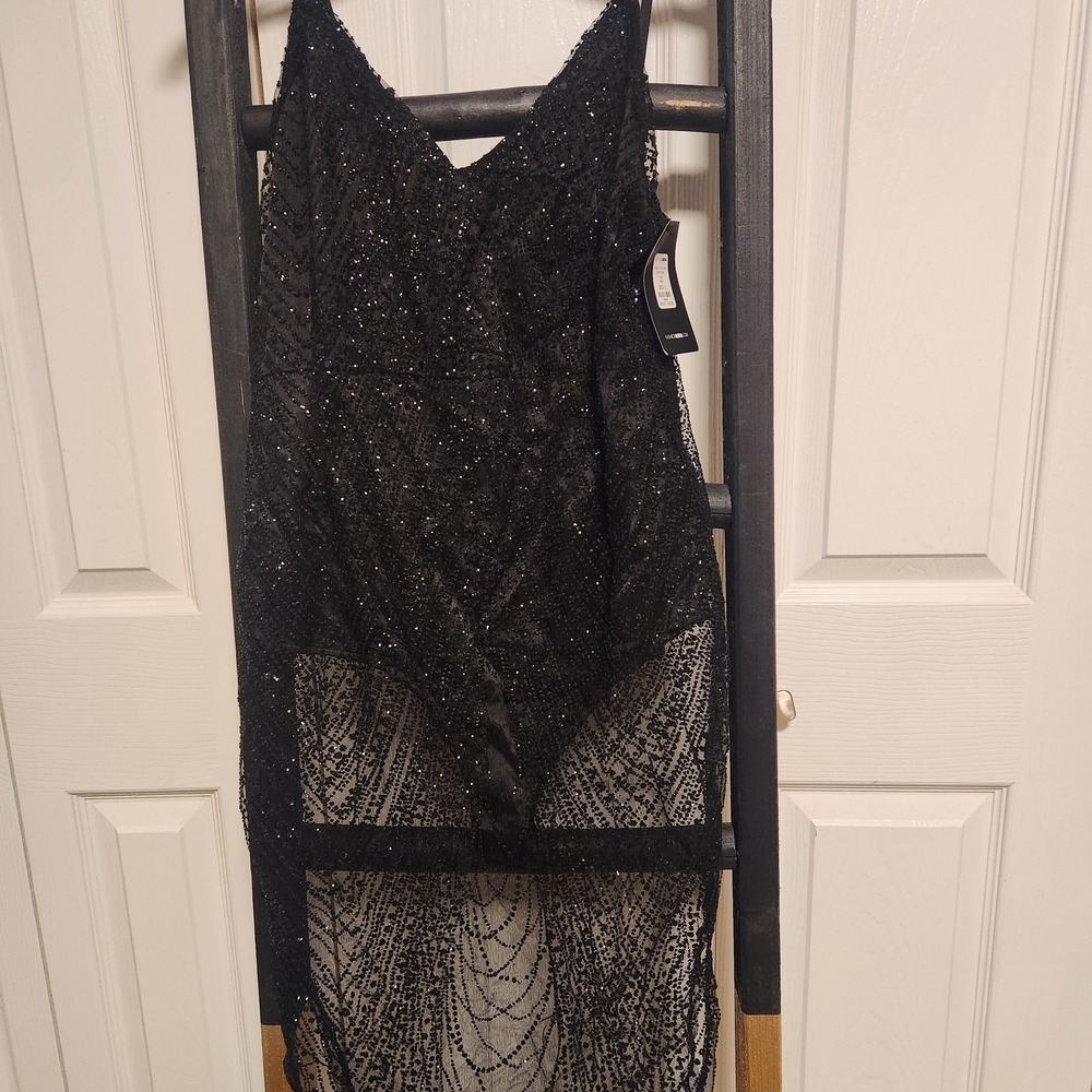 Fashion Nova Glittering Black Dress